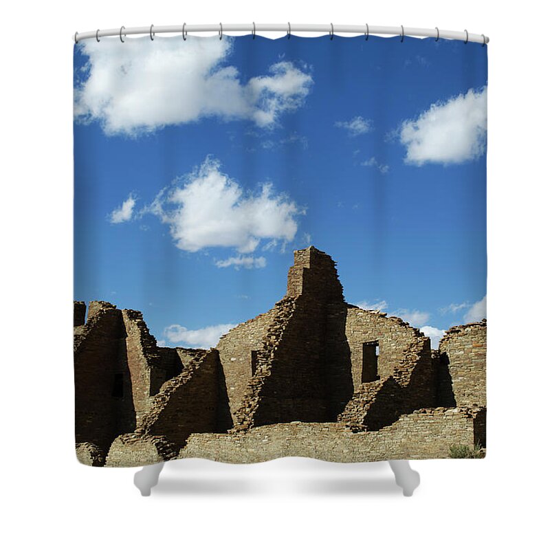 Chaco Shower Curtain featuring the photograph Chaco Ruins I by David Gordon