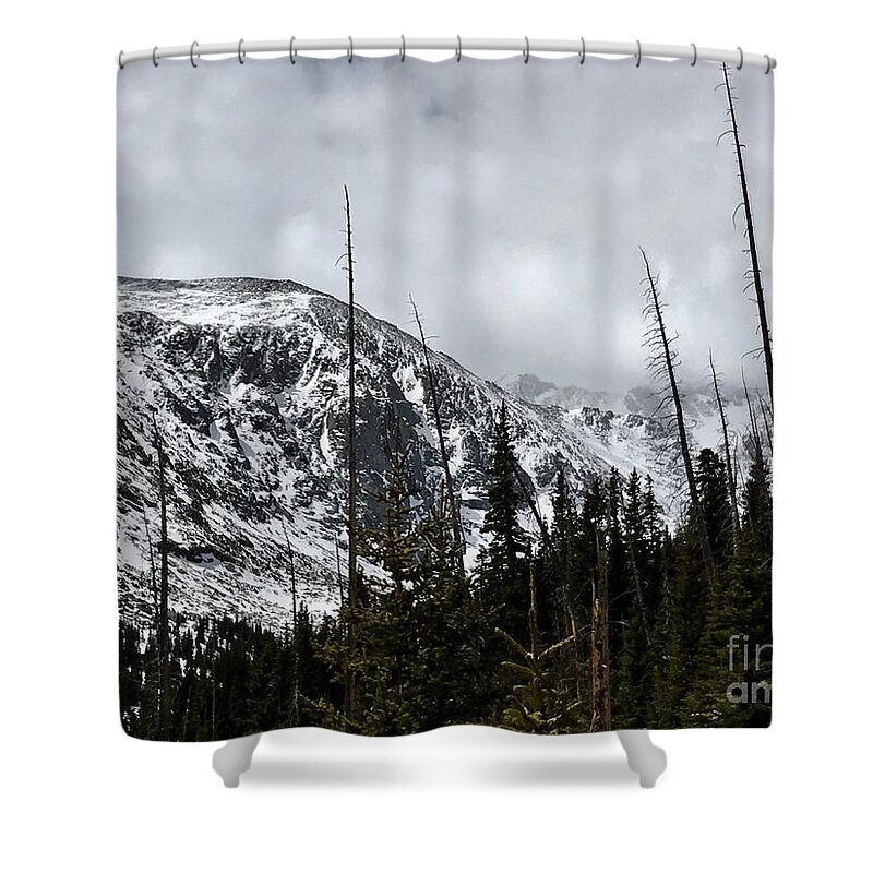 Mountain Hiking Shower Curtain featuring the photograph Challenge by Dennis Richardson