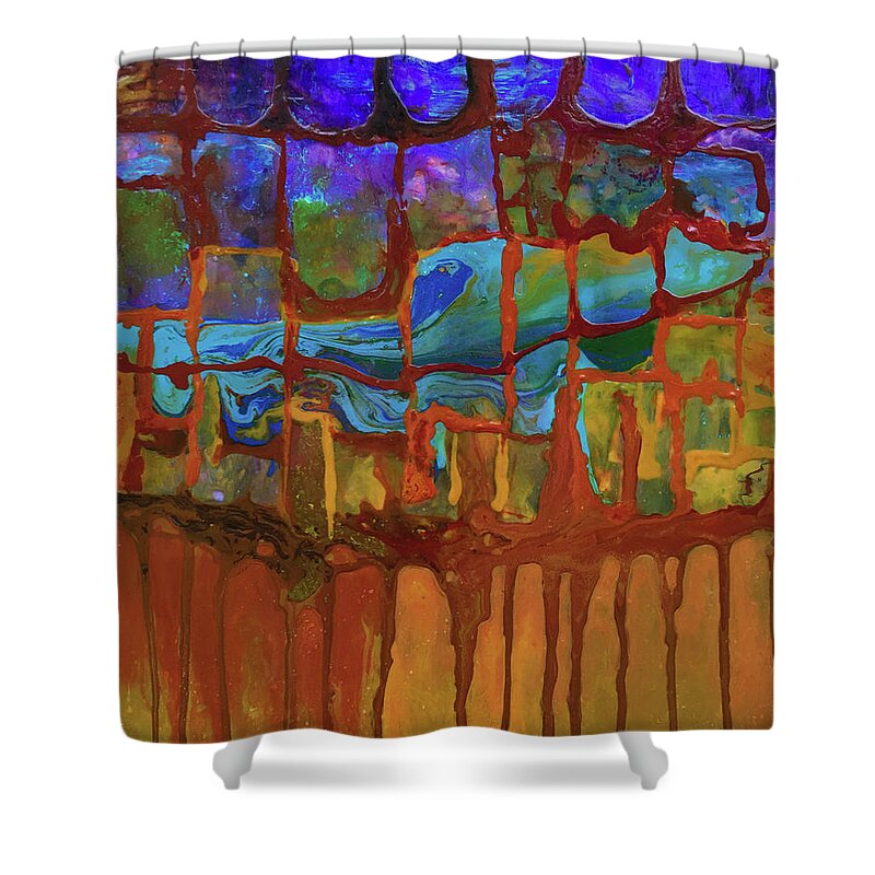 Stream Shower Curtain featuring the painting Chambers by Linda Bailey