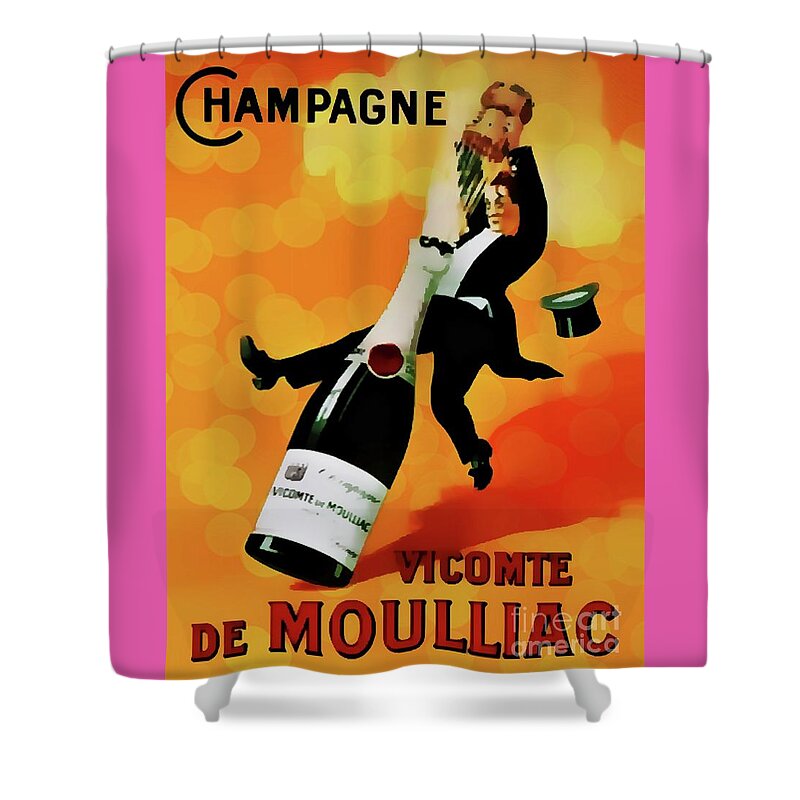 Champagne Shower Curtain featuring the digital art Champagne Celebration by Ian Gledhill