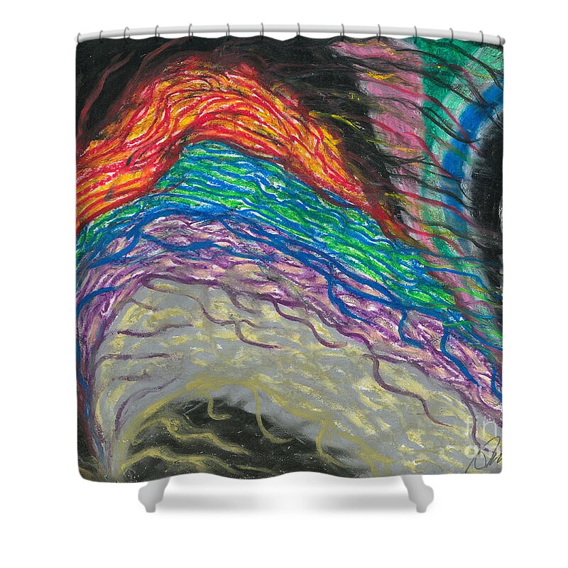 Change Shower Curtain featuring the painting Changes by Ania M Milo