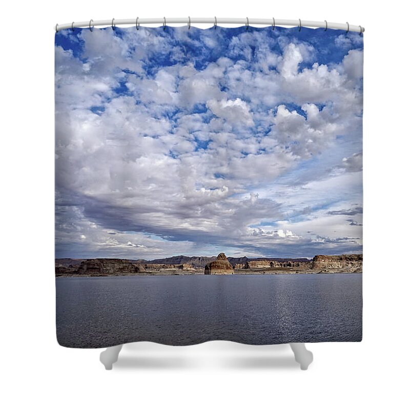 Lake Powell Recreation Area Shower Curtain featuring the photograph Changing Skies by Leda Robertson