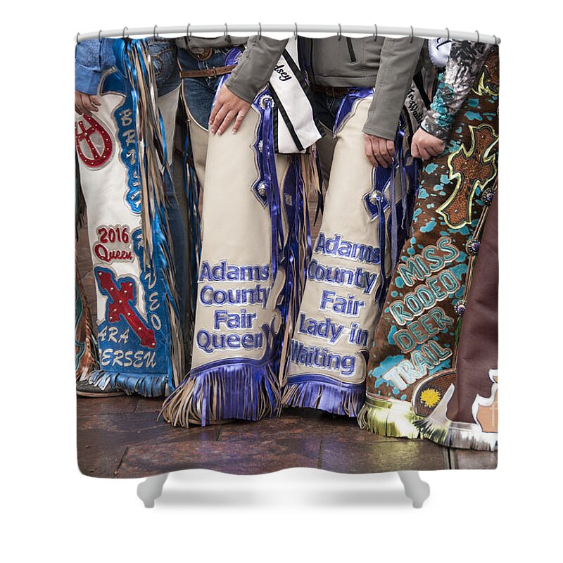 America Shower Curtain featuring the photograph Chaps by Juli Scalzi