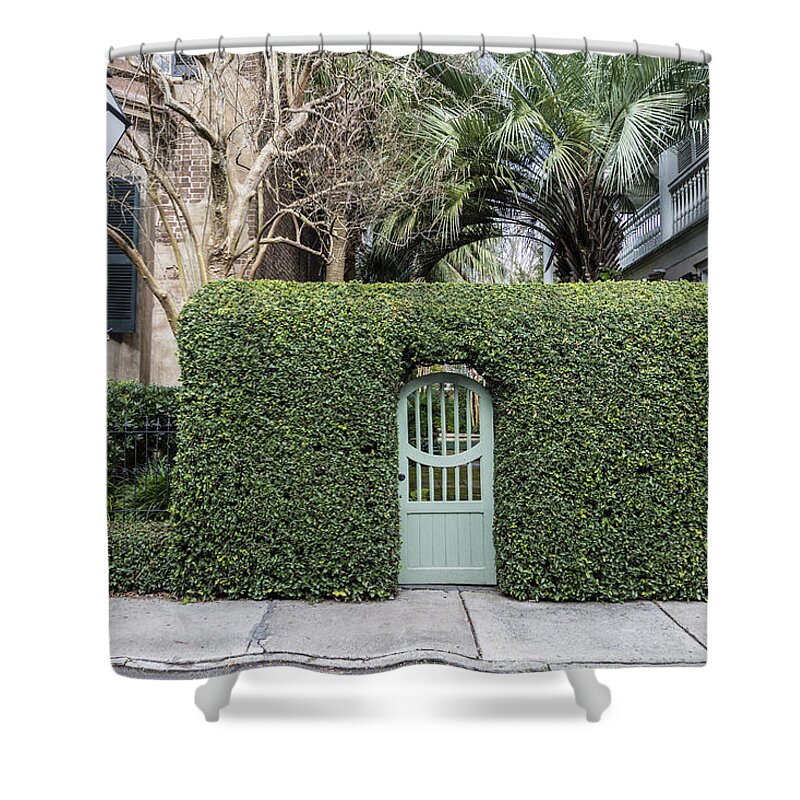 Charleston Shower Curtain featuring the photograph Charleston Door and Ivy by John McGraw