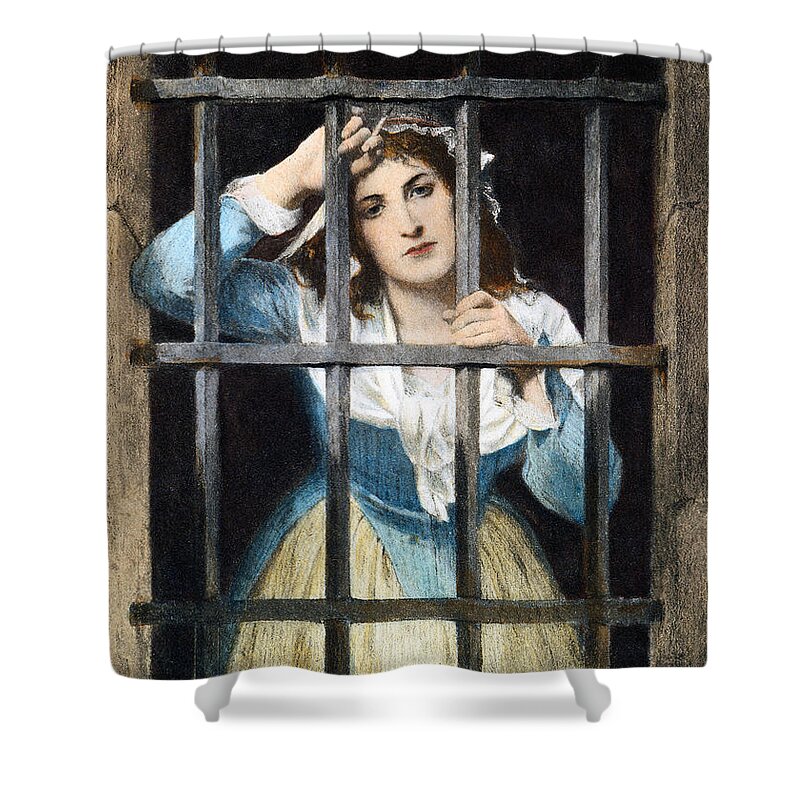 18th Century Shower Curtain featuring the photograph Charlotte Corday by Granger