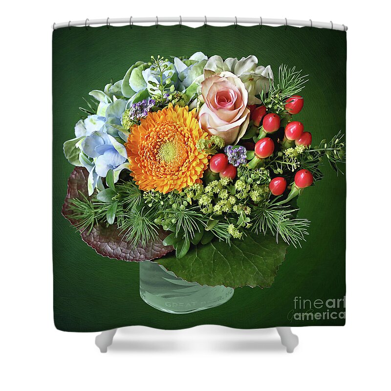 Gabriele Pomykaj Shower Curtain featuring the photograph Charming Flower Bouquet by Gabriele Pomykaj
