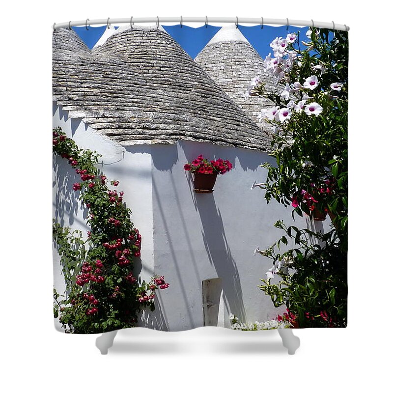 Alberobello Shower Curtain featuring the photograph Charming Trulli by Carla Parris