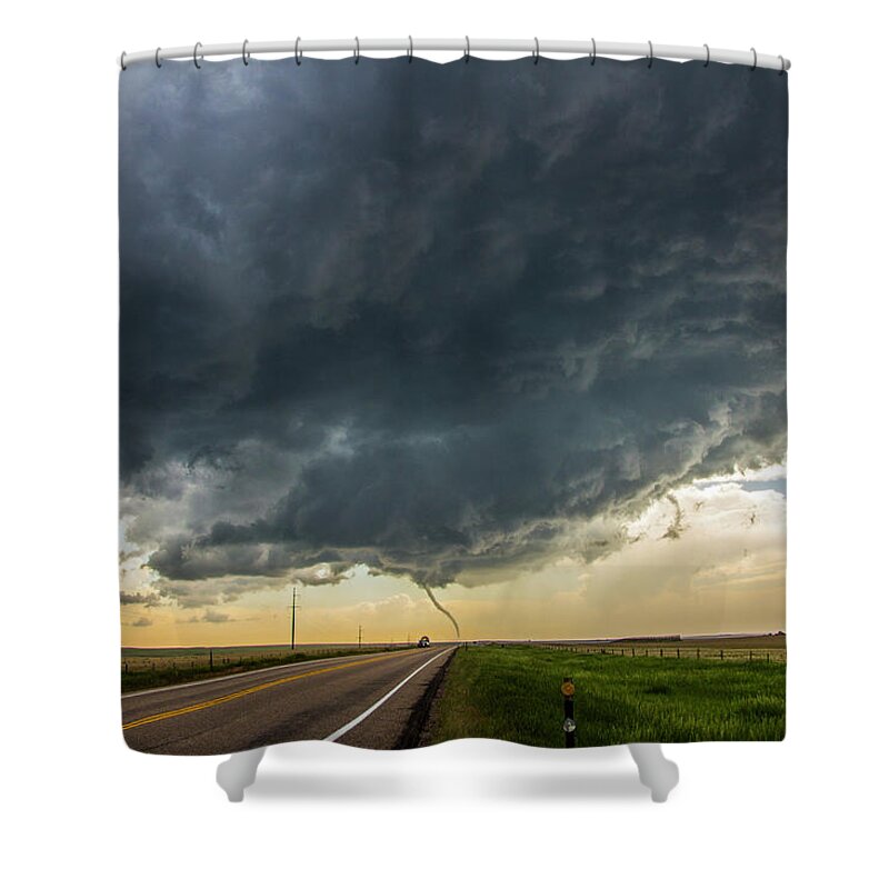 Nebraskasc Shower Curtain featuring the photograph Chasing Naders in Wyoming 035 by NebraskaSC