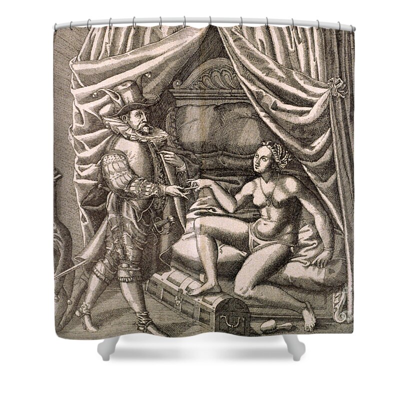 18th Century Shower Curtain featuring the photograph Chastity Belt by Granger