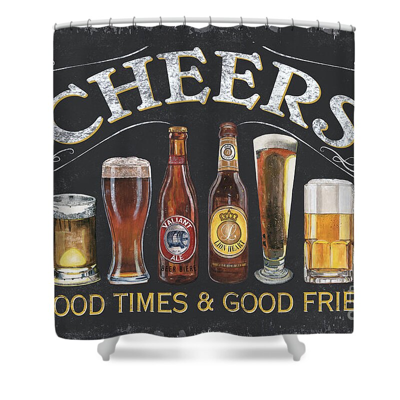 Cheers Shower Curtain featuring the painting Cheers by Debbie DeWitt