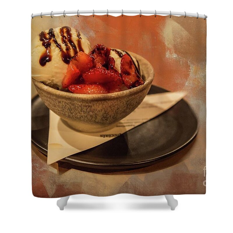 Cheese Icecream Shower Curtain featuring the photograph Cheese Icecream by Eva Lechner
