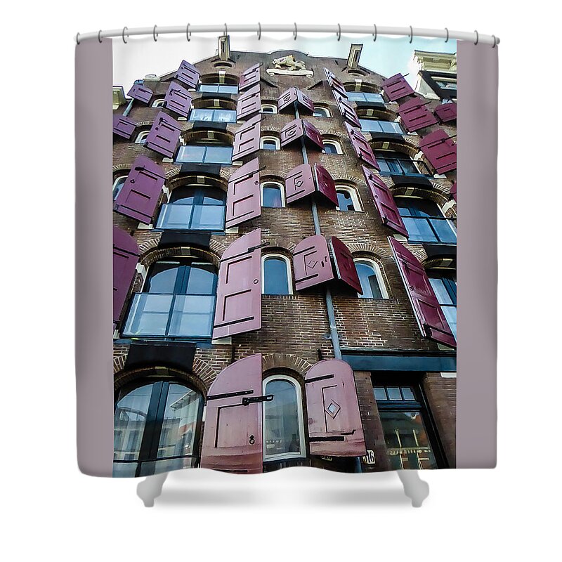 Cheese Shower Curtain featuring the photograph Cheese Warehouse - Amsterdam by Pamela Newcomb