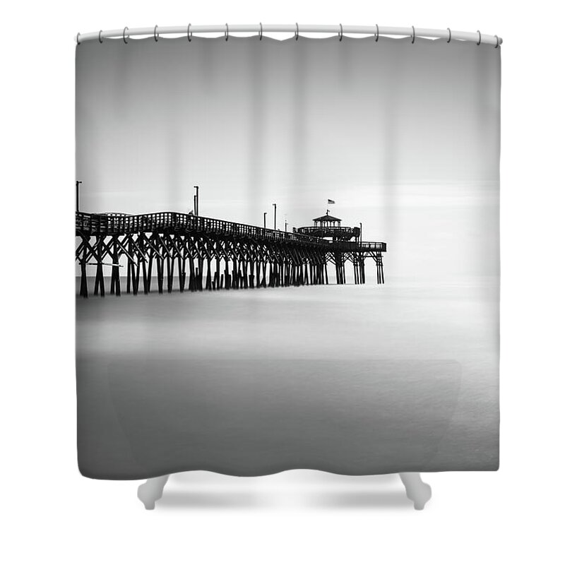 Cherry Grove Shower Curtain featuring the photograph Cherry Grove Fishing Pier by Ivo Kerssemakers