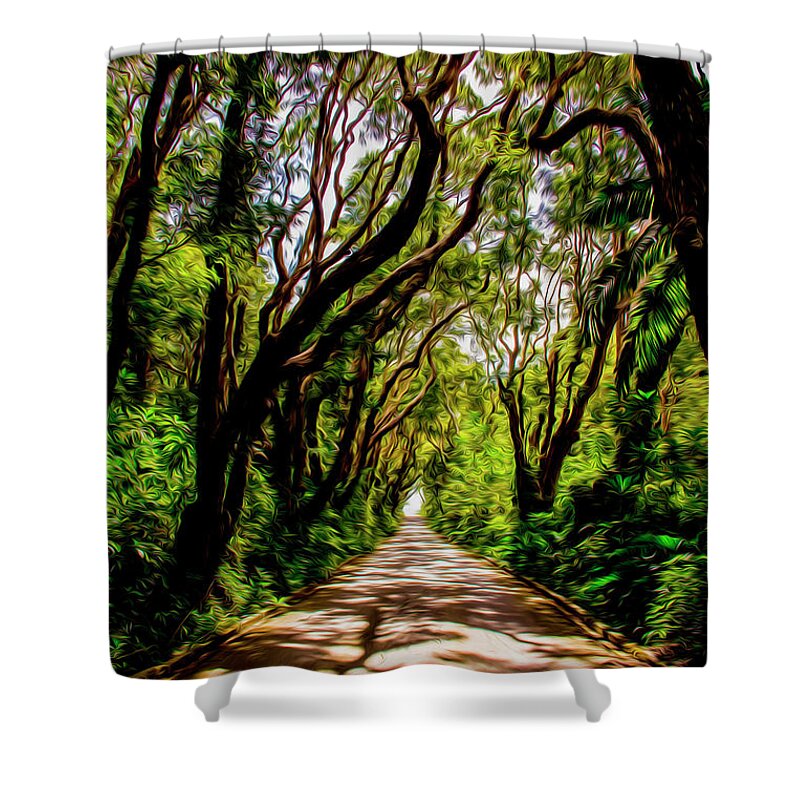 Trees Shower Curtain featuring the photograph Cherry Tree hill by Stuart Manning