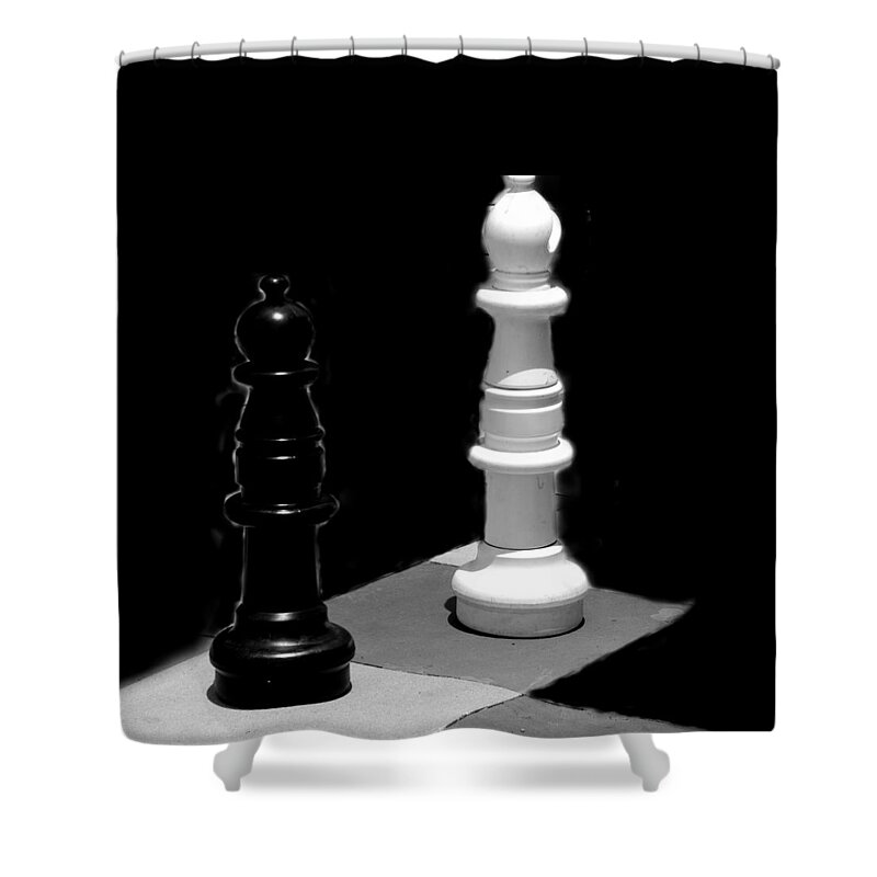  Shower Curtain featuring the photograph Chess by David Weeks