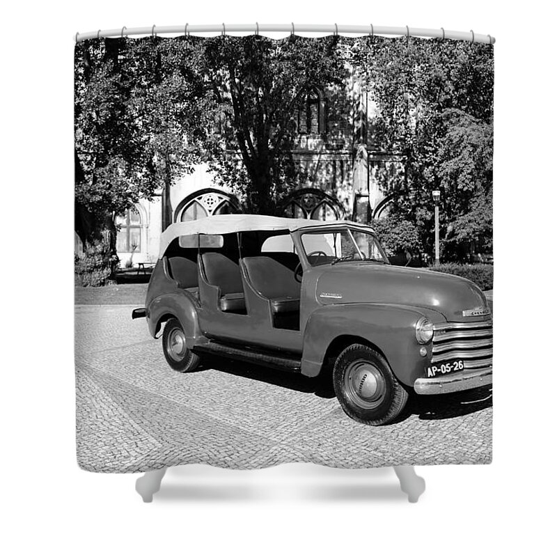 Chevy Shower Curtain featuring the photograph Chevrolet Thriftmaster 3b by Andrew Fare