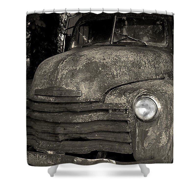 Truck Shower Curtain featuring the photograph Chevy 3100 by Mike Eingle