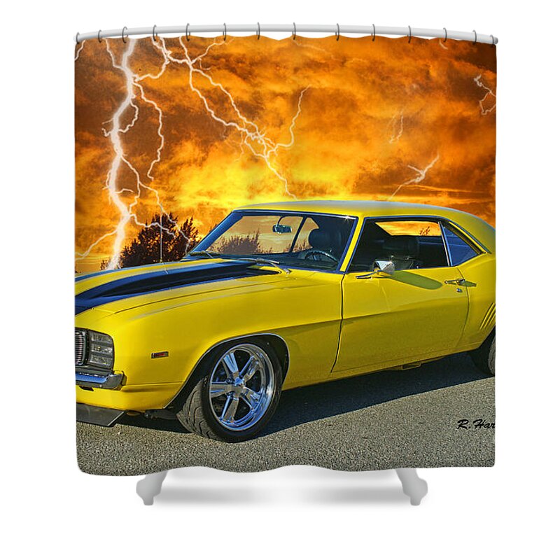 Cars Shower Curtain featuring the photograph Chevy Camero by Randy Harris