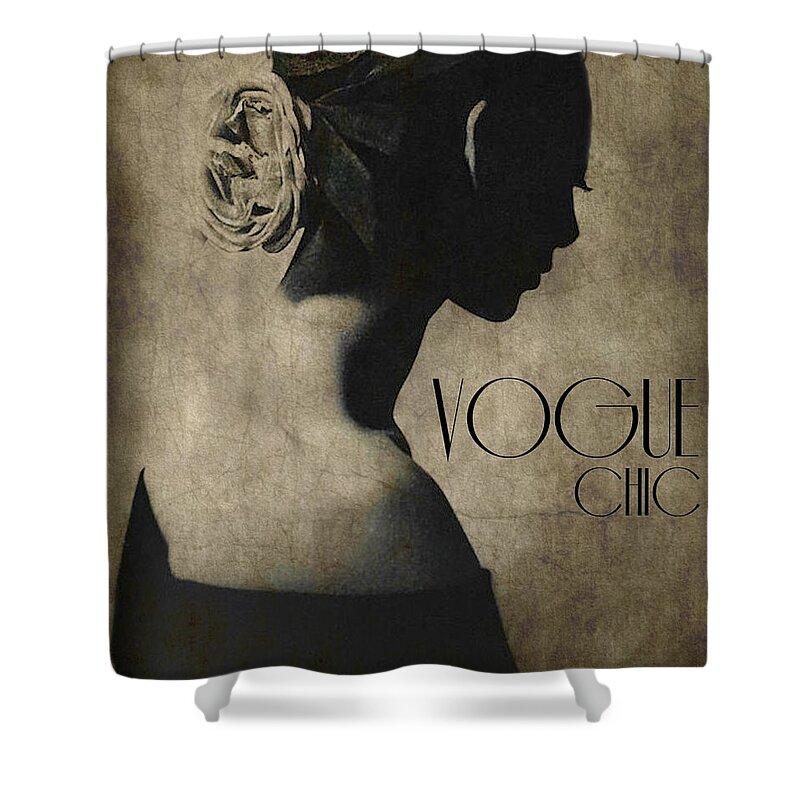 Vintage Shower Curtain featuring the digital art Chic by Paul Lovering