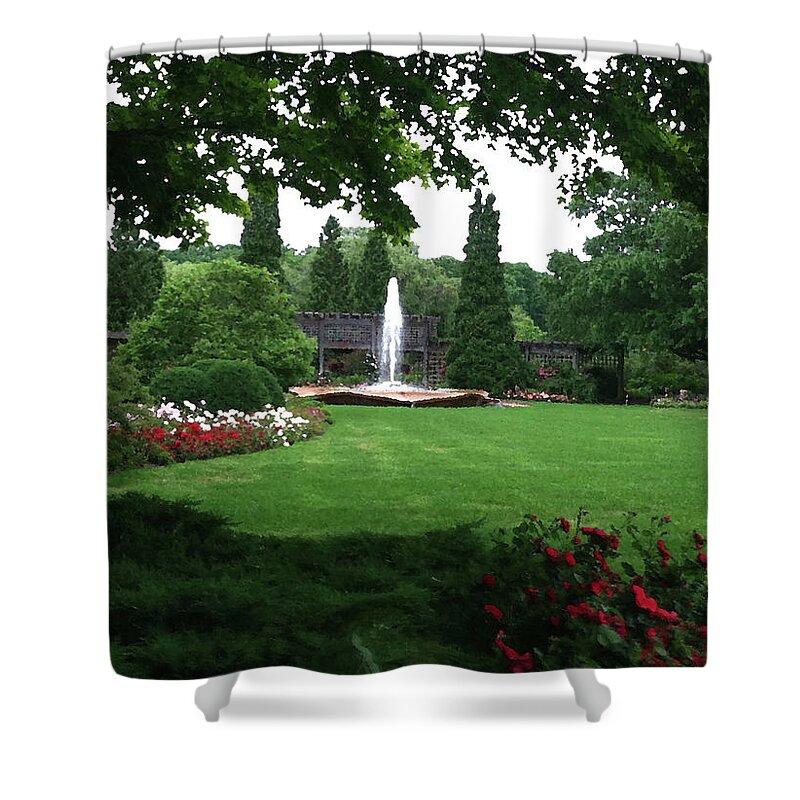 Landscape Shower Curtain featuring the photograph Chicago Botanical Gardens Landscape by Steve Karol