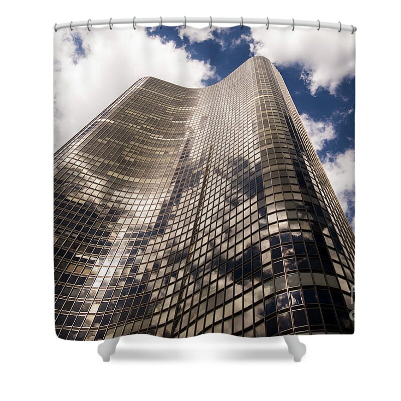 Chicago Shower Curtain featuring the photograph Chicago Building by Zawhaus Photography