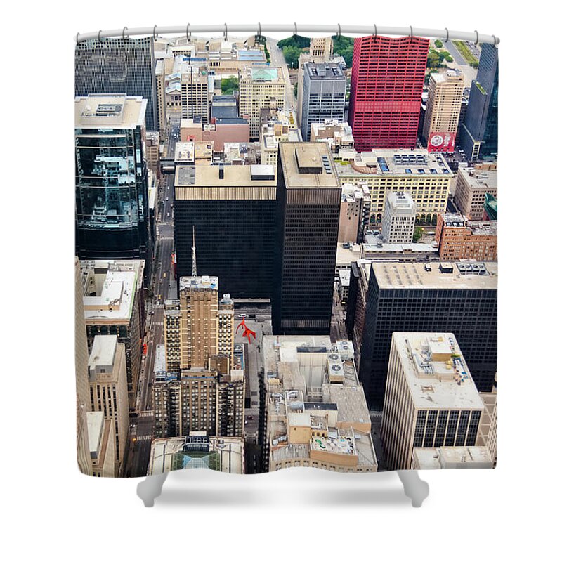 Chicago Shower Curtain featuring the photograph Chicago Business District Skyline by Kyle Hanson