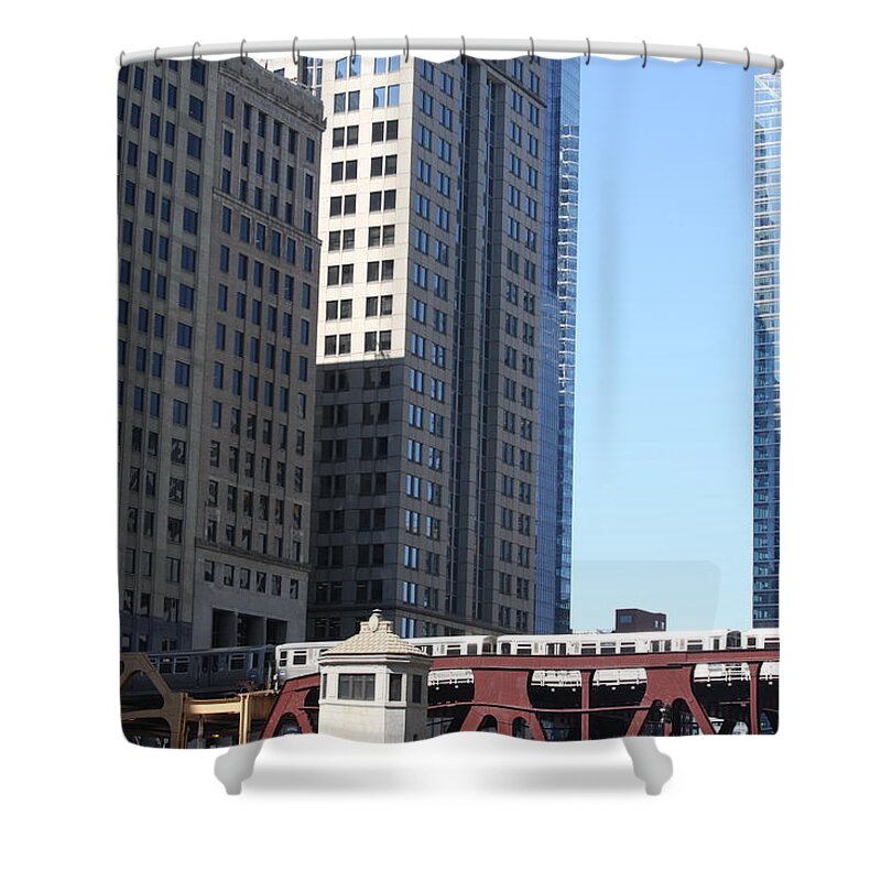 Chicago Shower Curtain featuring the photograph Chicago Dynamic by Vadim Levin