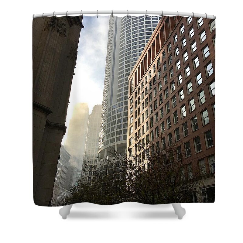 Chicago Art Shower Curtain featuring the photograph Chicago Light 2 by Carrie Godwin