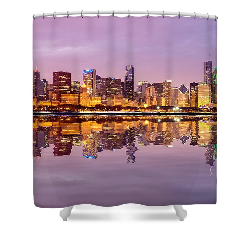 Chicago Shower Curtain featuring the photograph Chicago New Year by Matt Hammerstein