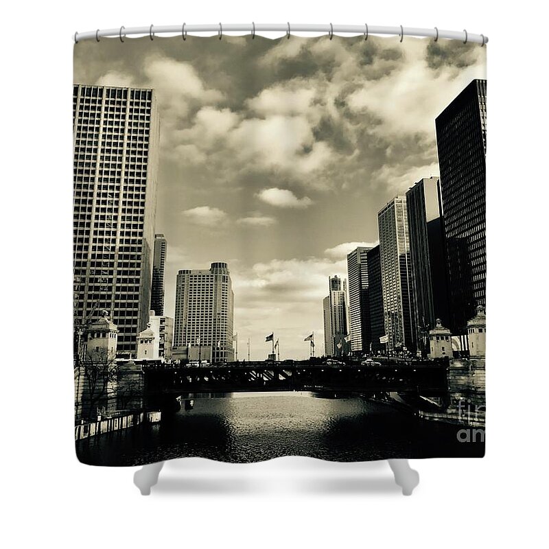 Chicago Shower Curtain featuring the photograph Chicago River by Dennis Richardson