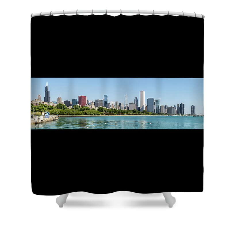 Chicago Shower Curtain featuring the photograph Chicago Skyline by David Hart