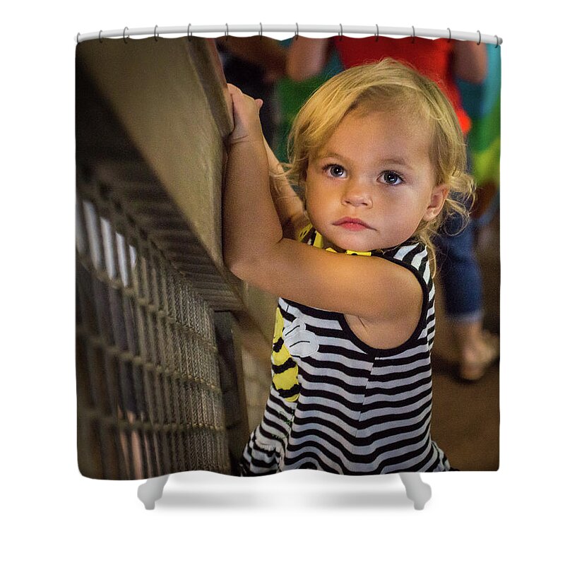 Bill Pevlor Shower Curtain featuring the photograph Child In the Light by Bill Pevlor