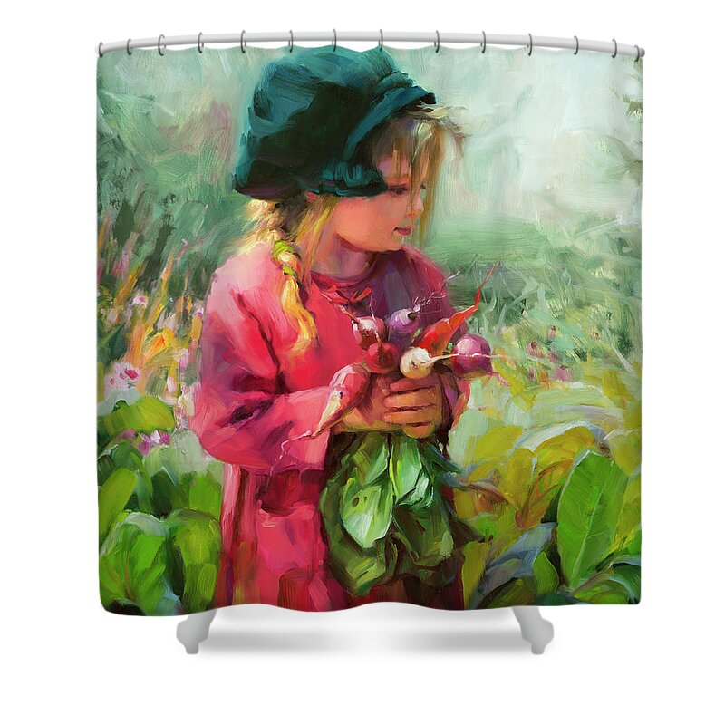 Child Shower Curtain featuring the painting Child of Eden by Steve Henderson