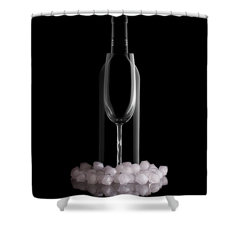 Alcohol Shower Curtain featuring the photograph Chilled Wine by Tom Mc Nemar