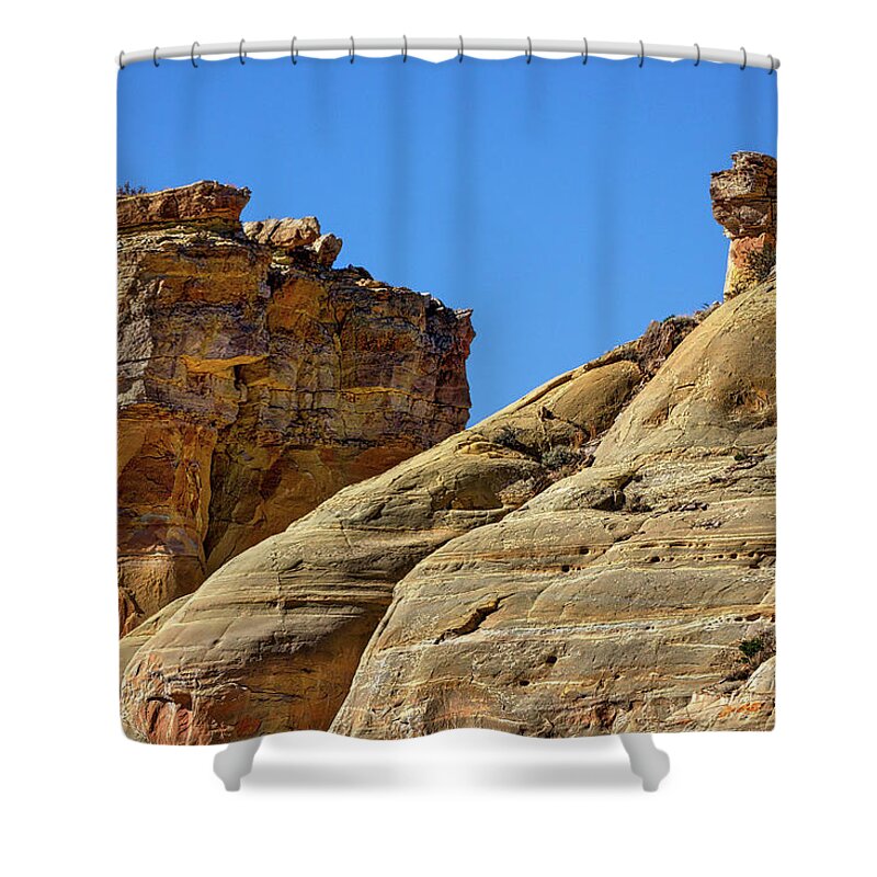 New Mexico Shower Curtain featuring the photograph Chimney Rock - New Mexico by Stuart Litoff