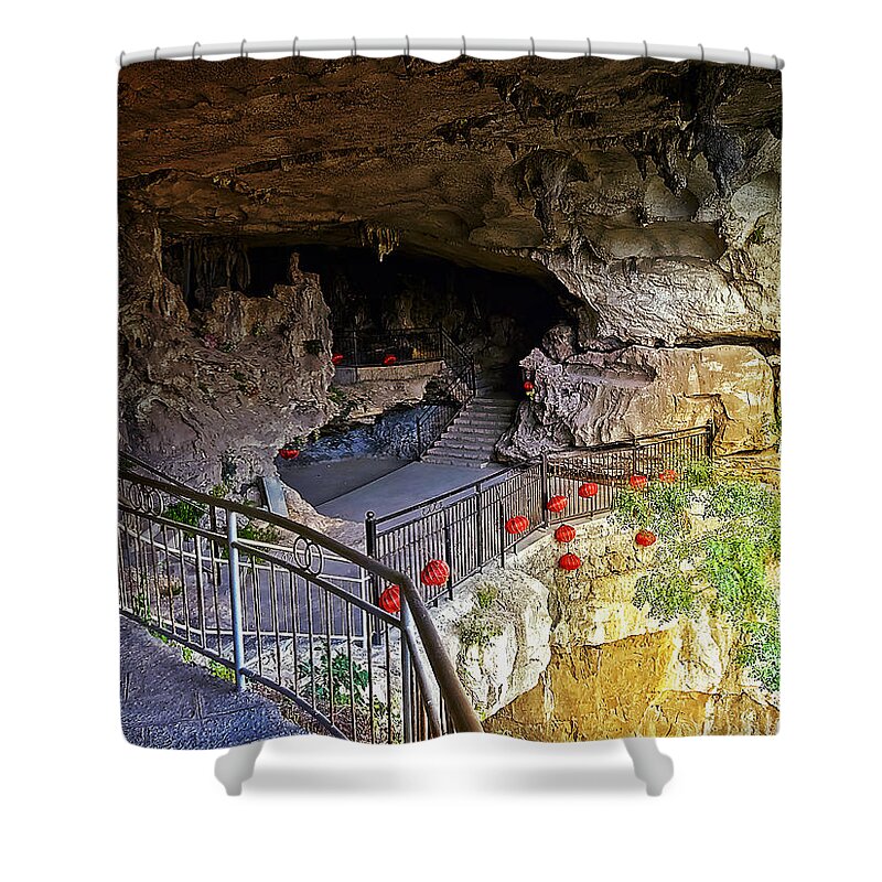 China Shower Curtain featuring the photograph China Guilin landscape scenery photography-23 by Artto Pan