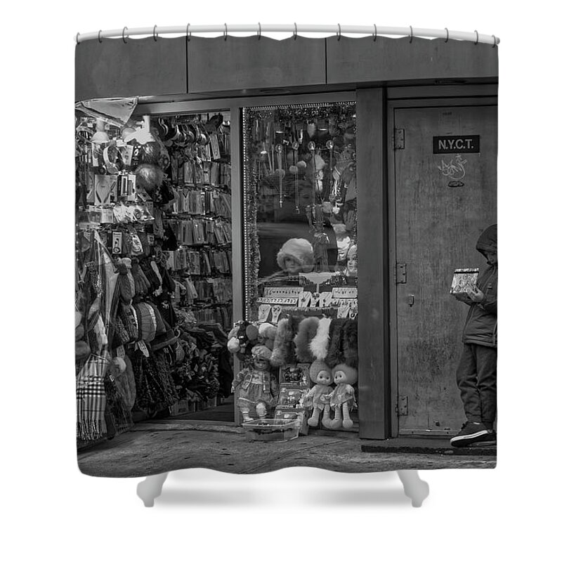 Lower Manhattan Shower Curtain featuring the photograph Chinatown by Steve Gravano
