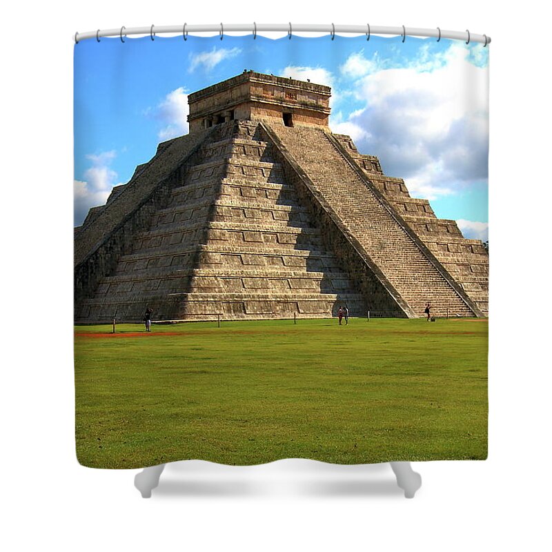 Historical Shower Curtain featuring the photograph Chitzen Itza, Mexico by Robert McKinstry
