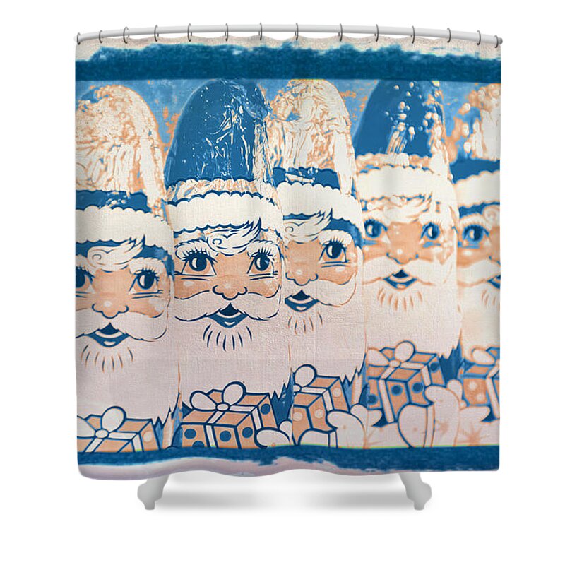 Chocolate Santas Shower Curtain featuring the photograph Chocolate Santas by Bellesouth Studio