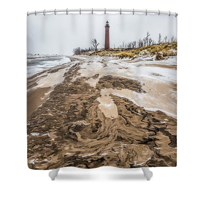 Lighthouse Shower Curtain featuring the photograph Chocolate Swirl by Joe Holley