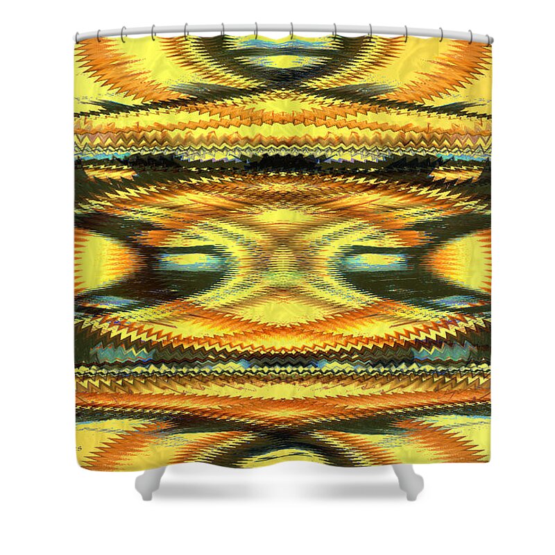 Photographic Abstraction Shower Curtain featuring the digital art Chopstick Photo Abstraction by Kae Cheatham