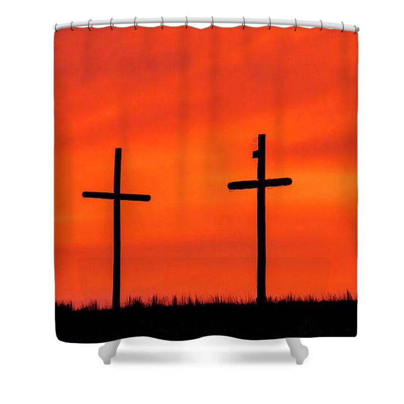 Kansas Shower Curtain featuring the photograph Christ Pilot Me Hill -03 by Rob Graham