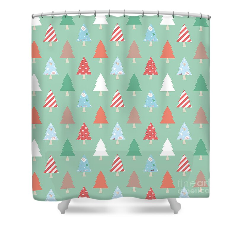Christmas Shower Curtain featuring the digital art Christmas Pillow by Edward Fielding