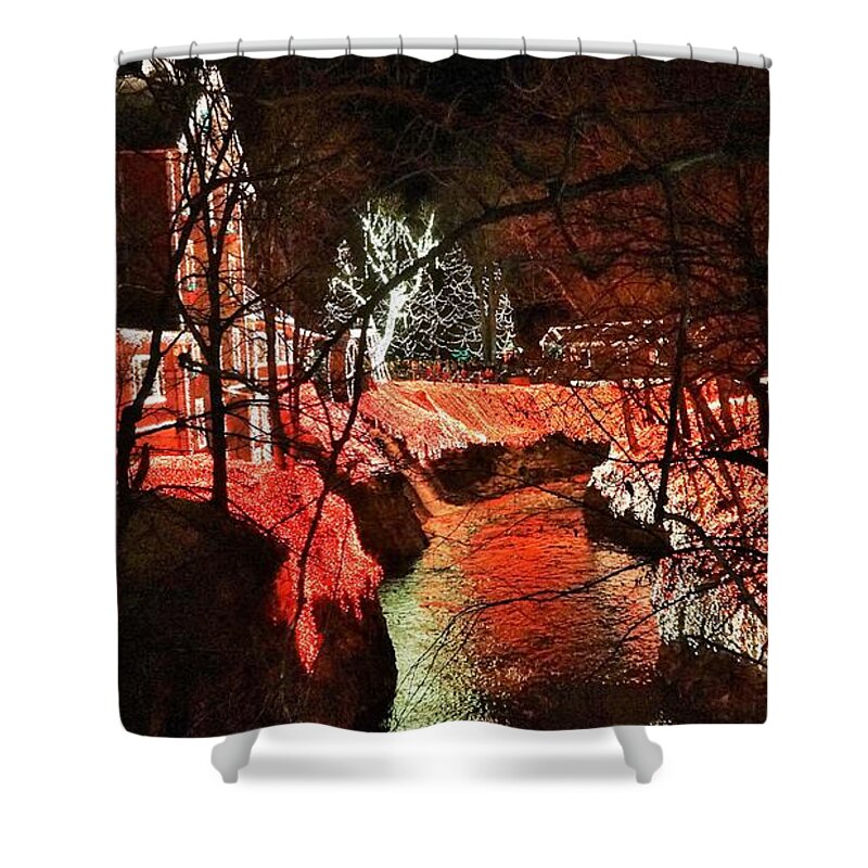 Christmas Shower Curtain featuring the digital art Christmas Tranquility by Barkley Simpson