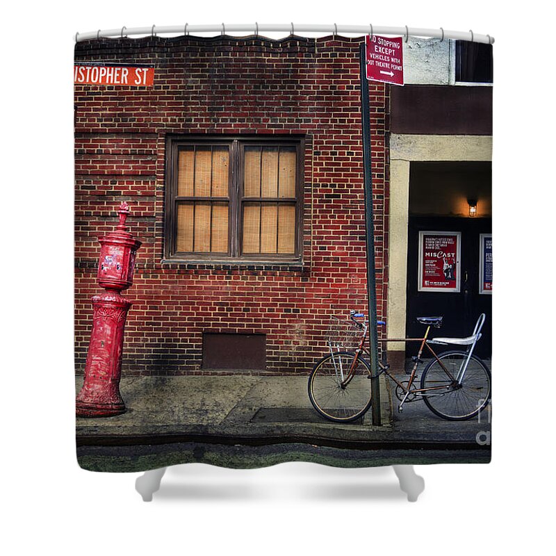 Bicycle Shower Curtain featuring the photograph Christopher St. Bicycle by Craig J Satterlee