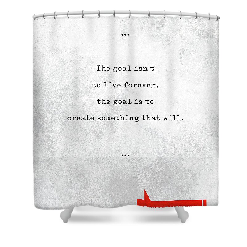 Chuck Palahniuk Shower Curtain featuring the mixed media Chuck Palahniuk Quotes - Literary Quotes - Book Lover Gifts - Typewriter Quotes by Studio Grafiikka