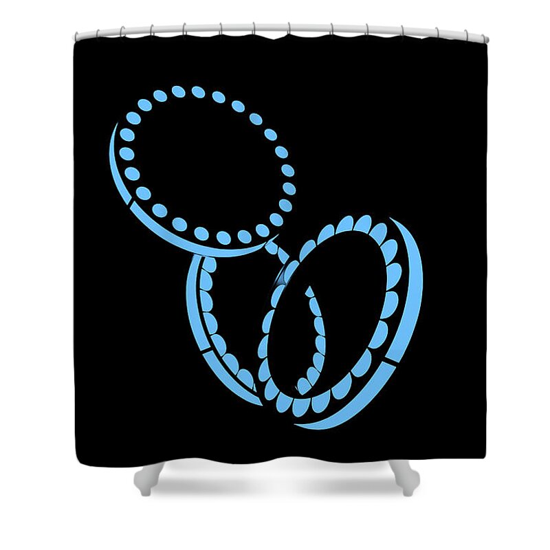 Close-up Shower Curtain featuring the photograph Circle of Lights in Blue by Sheila Brown