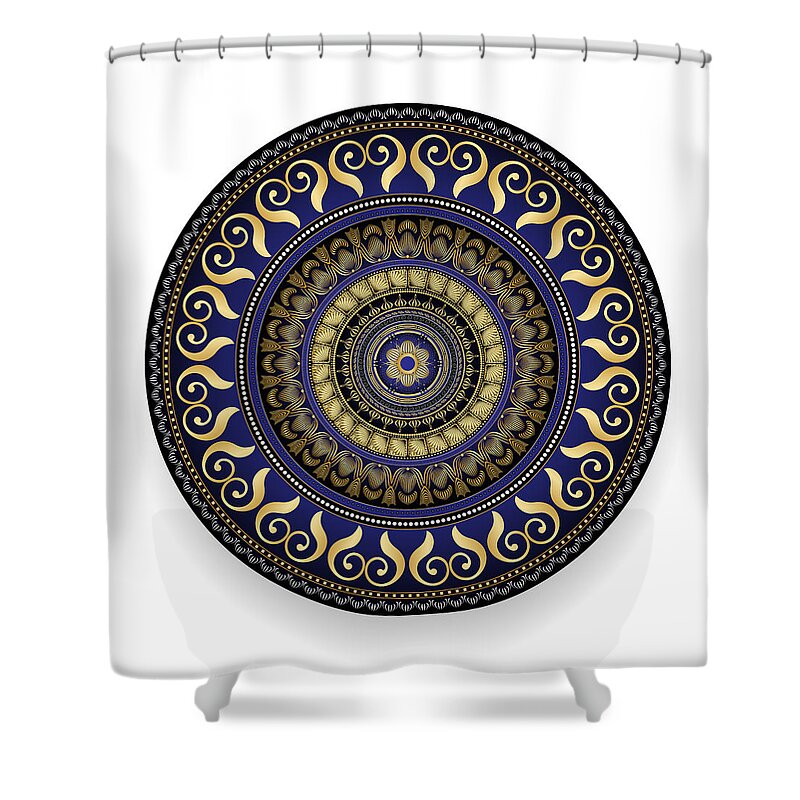 Mandala Shower Curtain featuring the digital art Circulosity No 2876 by Alan Bennington