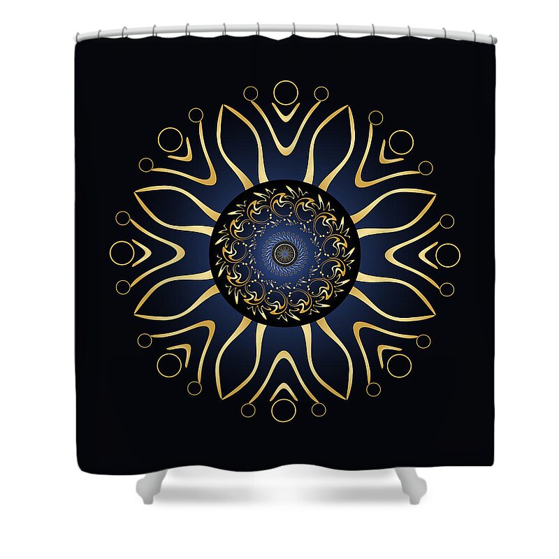 Mandala Shower Curtain featuring the digital art Circulosity No 3125 by Alan Bennington