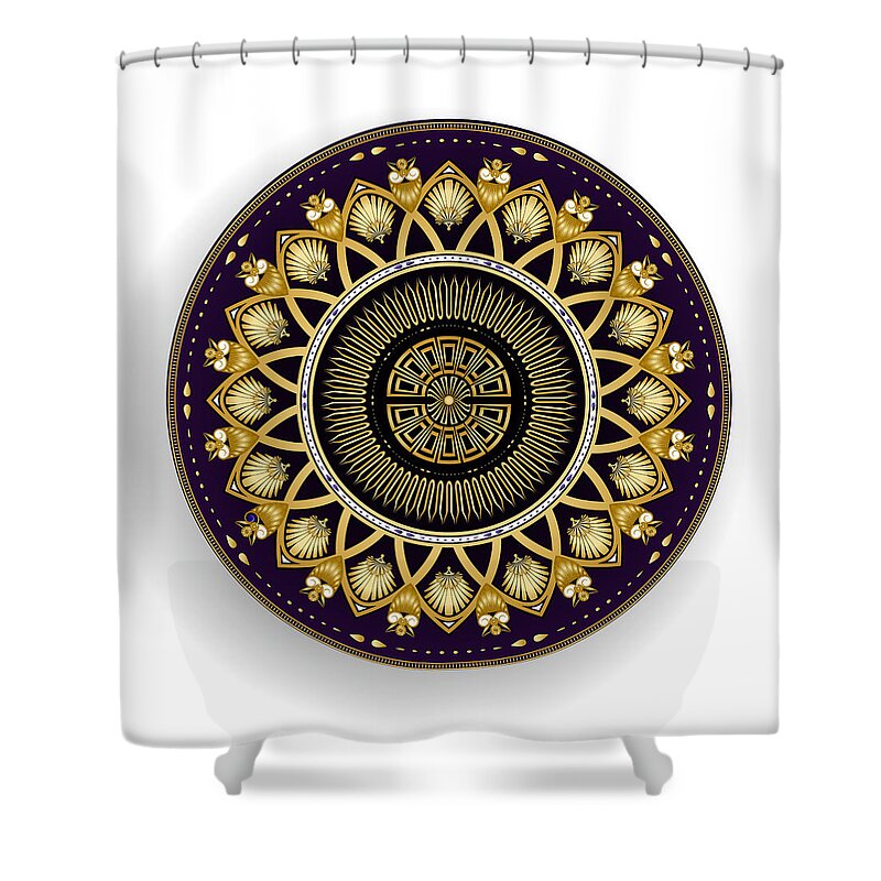 Mandala Shower Curtain featuring the digital art Circulosity No 3259 by Alan Bennington